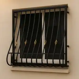 حفاظ پنجره مدل سبدی ارکیده با جاگلدانی در کرمان