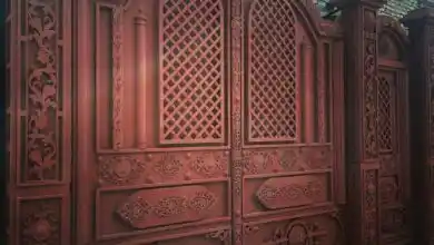 درب فلزی ورودی پارکینگ در کرمان