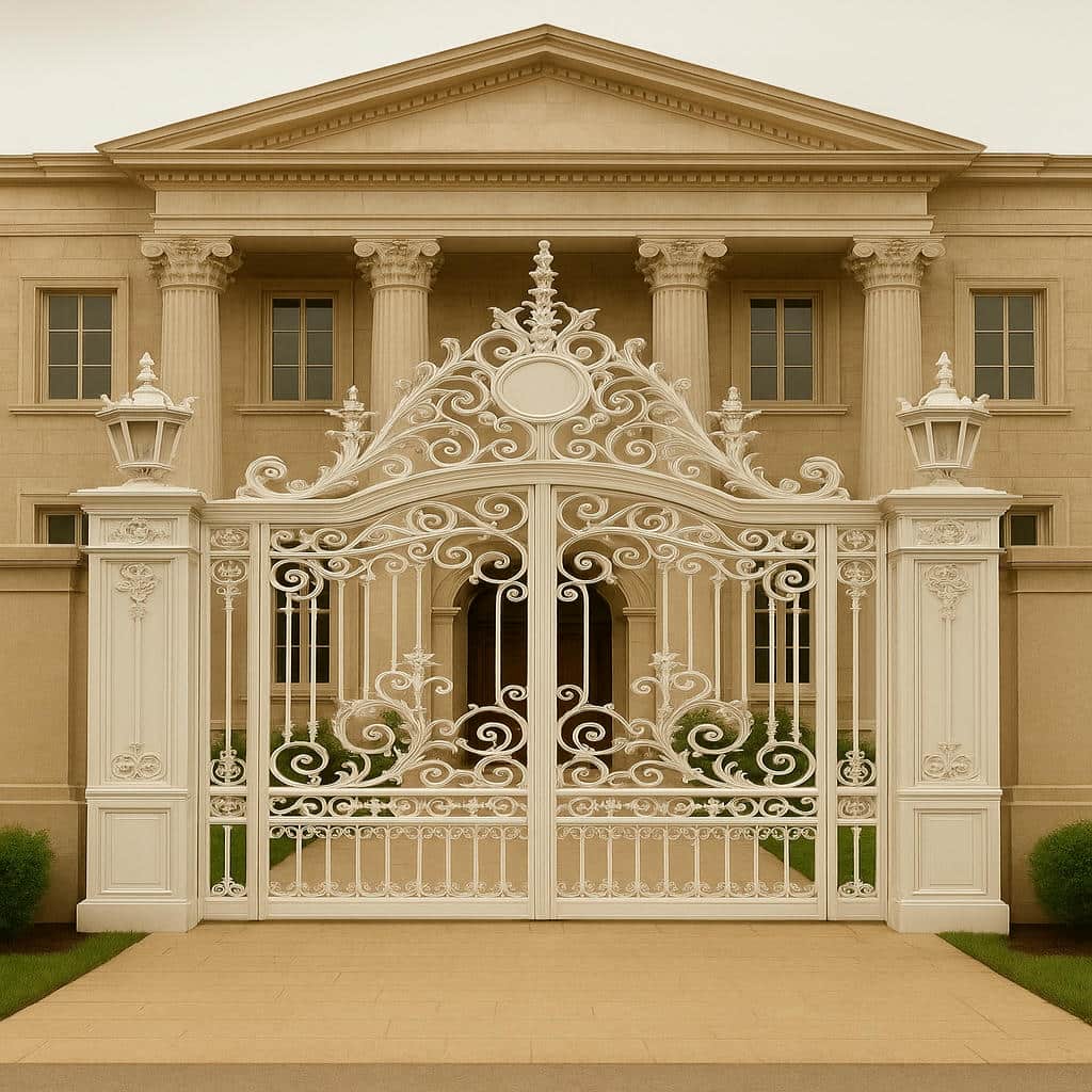 نصب درب فلزی الیزابت با ابعاد سفارشی در کرمان