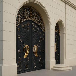 درب فلزی پروانه فرفورژه در کرمان