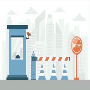 راهبند پارکینگ در کرمان با ستون مقاوم فلزی