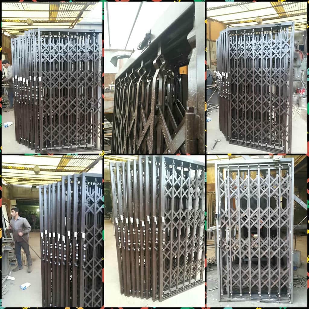 درب آکاردئونی قفل مخفی کتابی با محفظه هماهنگ در کرمان