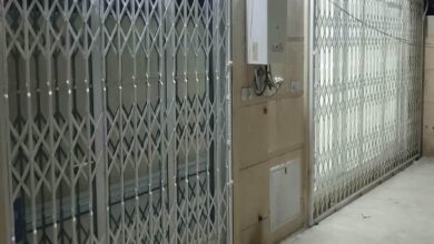 6 مدل درب آکاردئونی طرح دار لوزی در کرمان