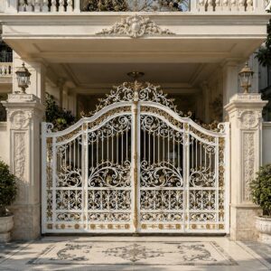6 طرح درب فلزی حیاط حصاری عمودی در کرمان