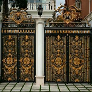 8 طرح درب حیاط بزرگ پارکینگ در کرمان