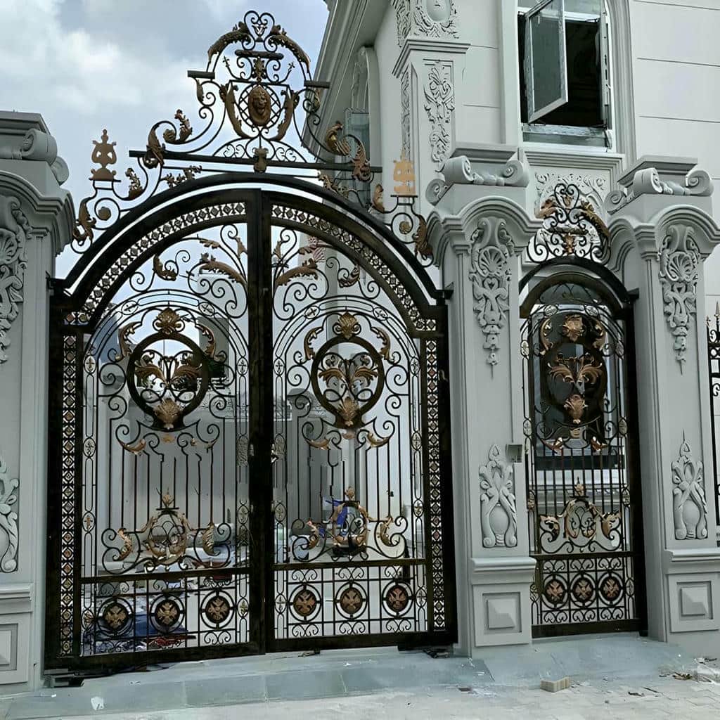 مدل مدرن درب پارکینگ دو لنگه مناسب ویلا در کرمان