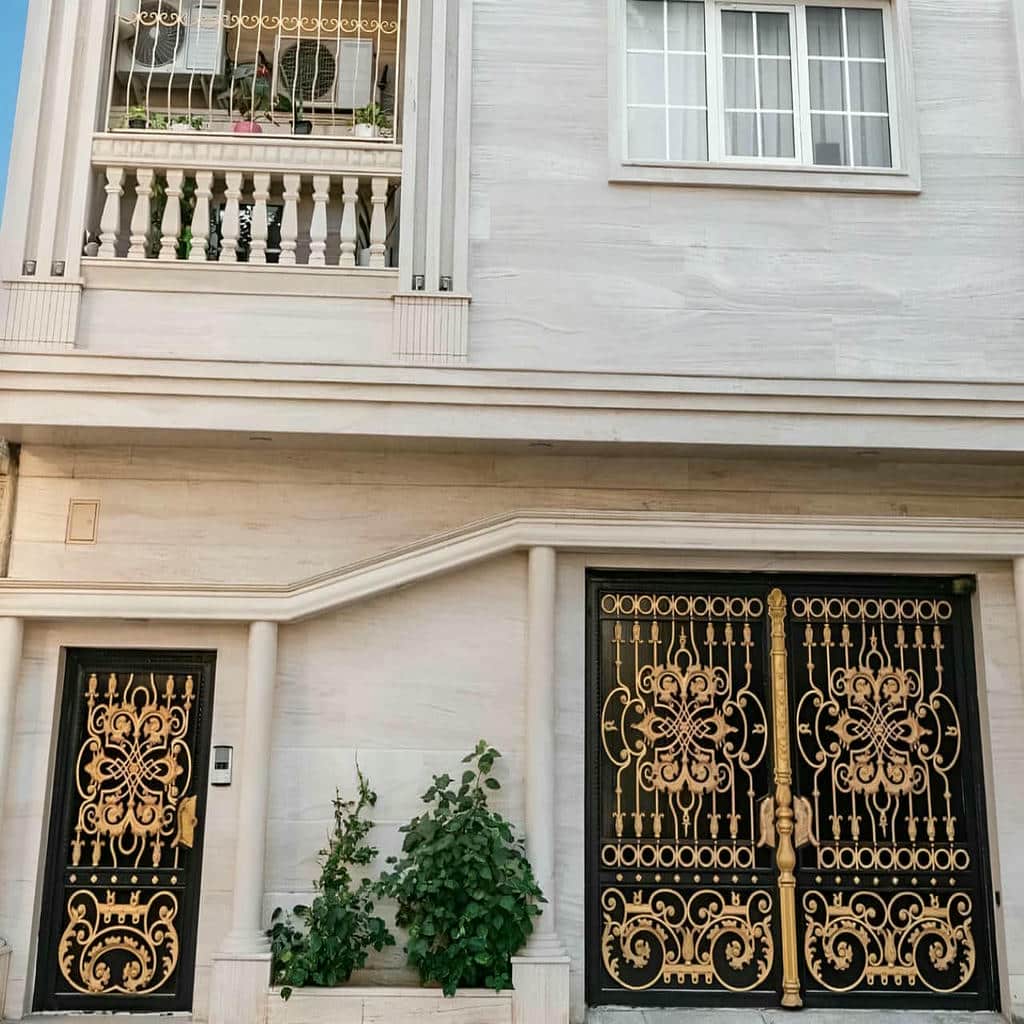 خرید درب پارکینگ برش لیزری طرح هندسی با بررسی حریم در کرمان