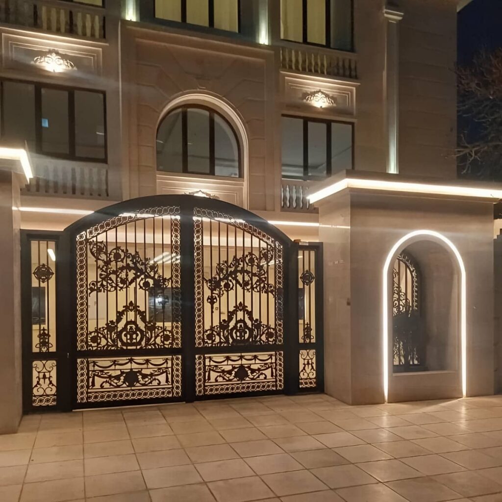 درب ویلایی ریلی ترکیبی مناسب ورودی باغ در کرمان درب ویلایی ریلی ترکیبی مناسب ورودی باغ در کرمان