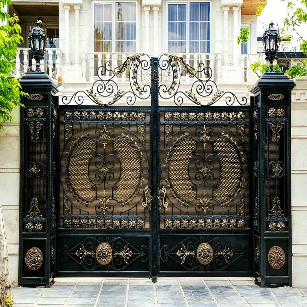 فروش درب حیاط برش لیزری هندسی با طرح مدرن در کرمان