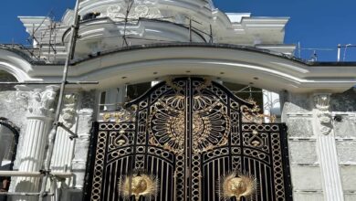 9 نمونه درب پارکینگ ویلا ماشین رو در کرمان