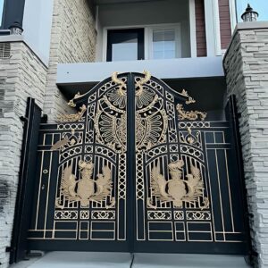 7 طرح درب فلزی طرح چوب ورودی در کرمان