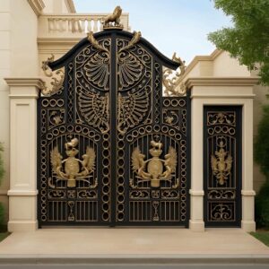 10 مدل درب پارکینگ کلاسیک کتیبه دار در کرمان