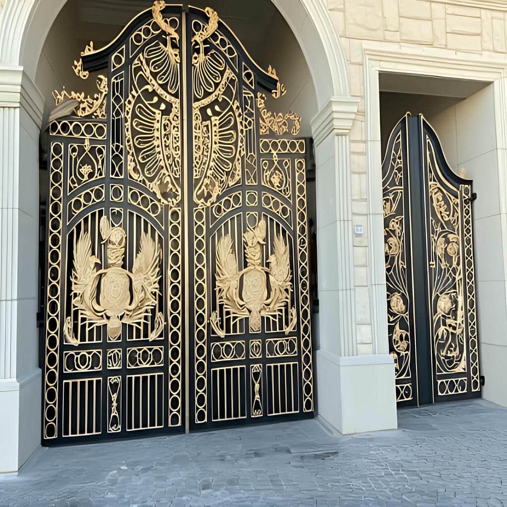 ساخت درب حیاط ورودی محوطه ماشین‌رو در کرمان