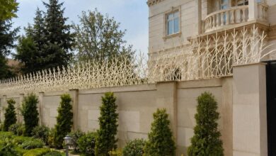 11 طرح حفاظ دیوار ویلایی مدرن طرح نیزه در کرمان