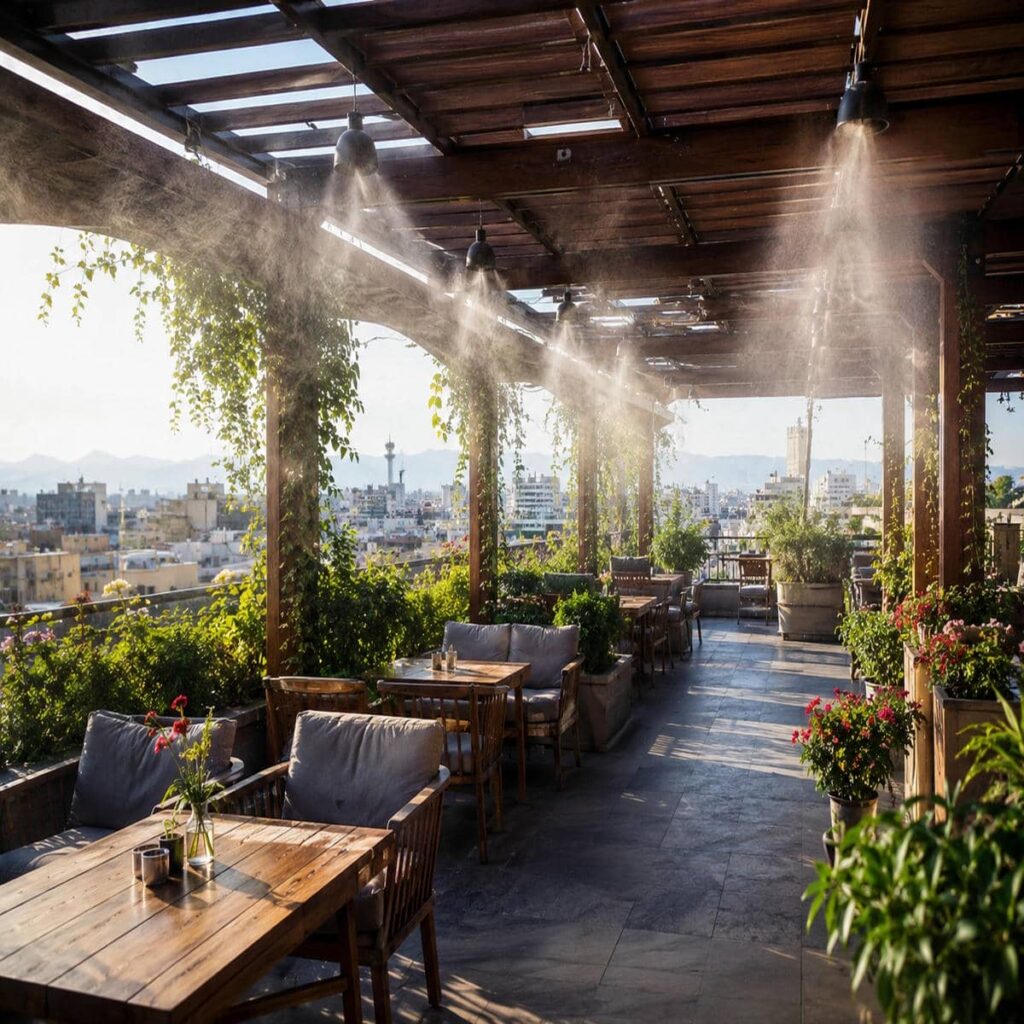 قیمت اجرای سیستم مهپاش در کرمان بر اساس مشخصات پروژه