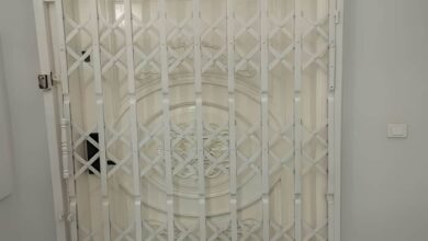 8 طرح درب آکاردئونی سه گل تسمه در کرمان