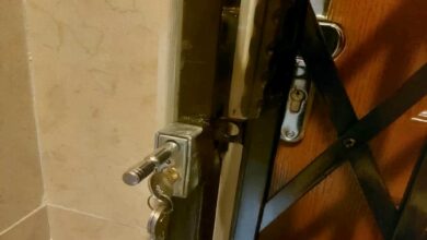 درب آکاردئونی آپارتمان فلزی در ورودی کرمان