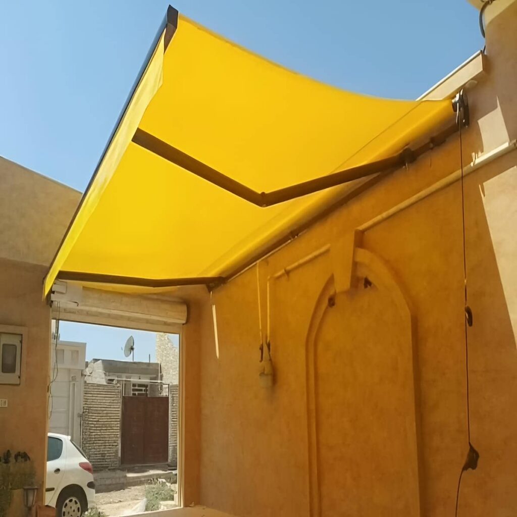 سایبان پارکینگ با پوشش روشن کرمان