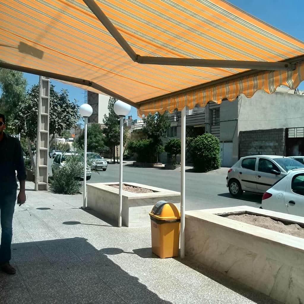 سایبان برقی کرمان نمای ساختمان