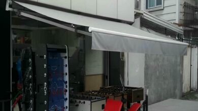 سایبان بالکن بازویی ساختمان قدیمی کرمان