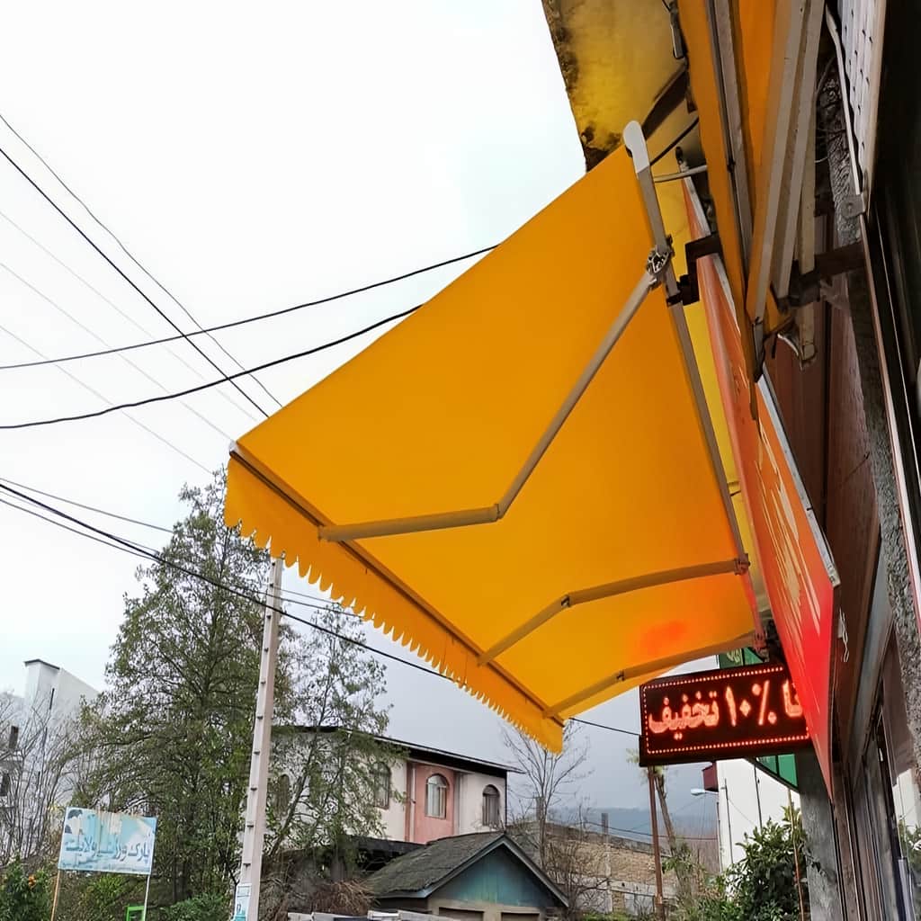 سایبان فول باکس بازشده برای تراس کرمان