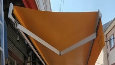 سایبان برقی کم صدا بالکن مسکونی کرمان