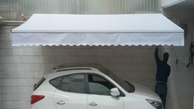 سایبان اتوماتیک بازویی برای ویلای کرمان