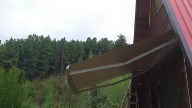 چادر برقی سفید برای نمای مینیمال کرمان