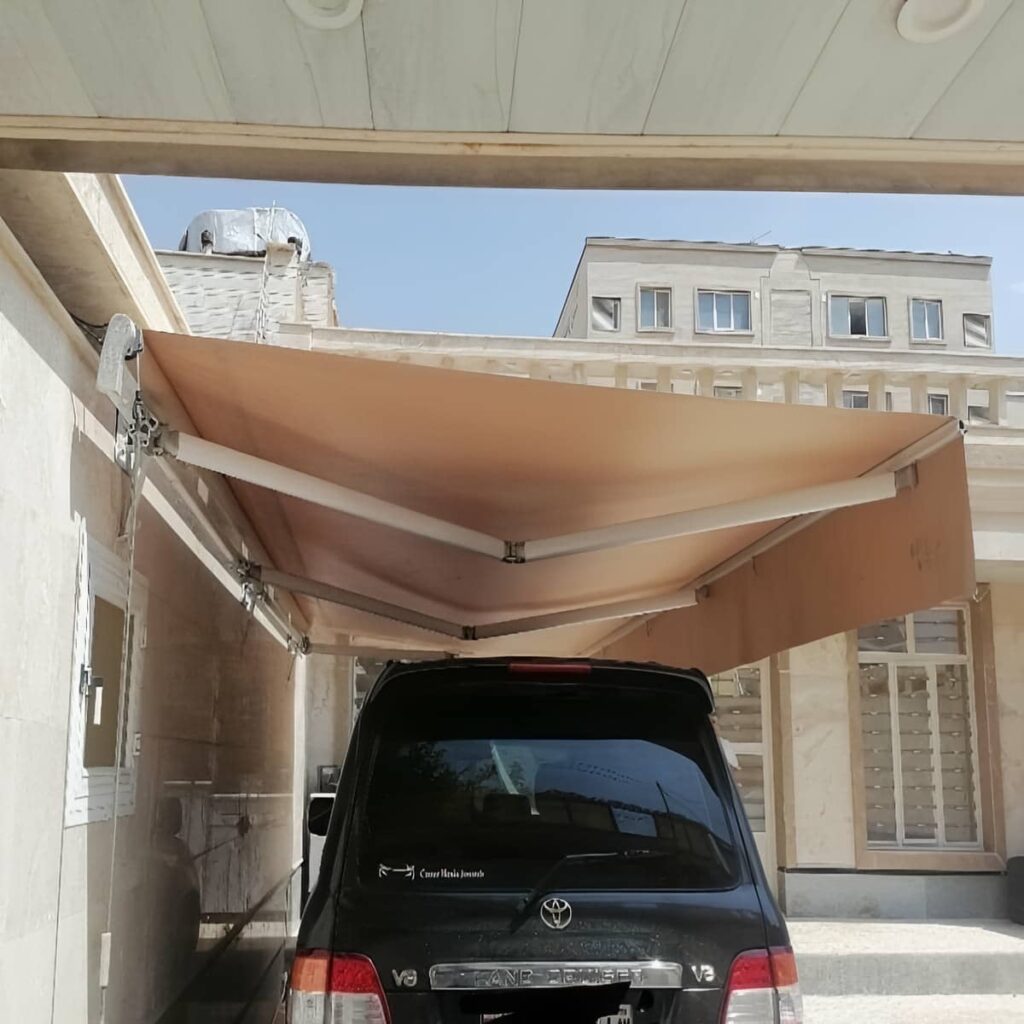 سایبان بازویی بالکن ساختمان در کرمان