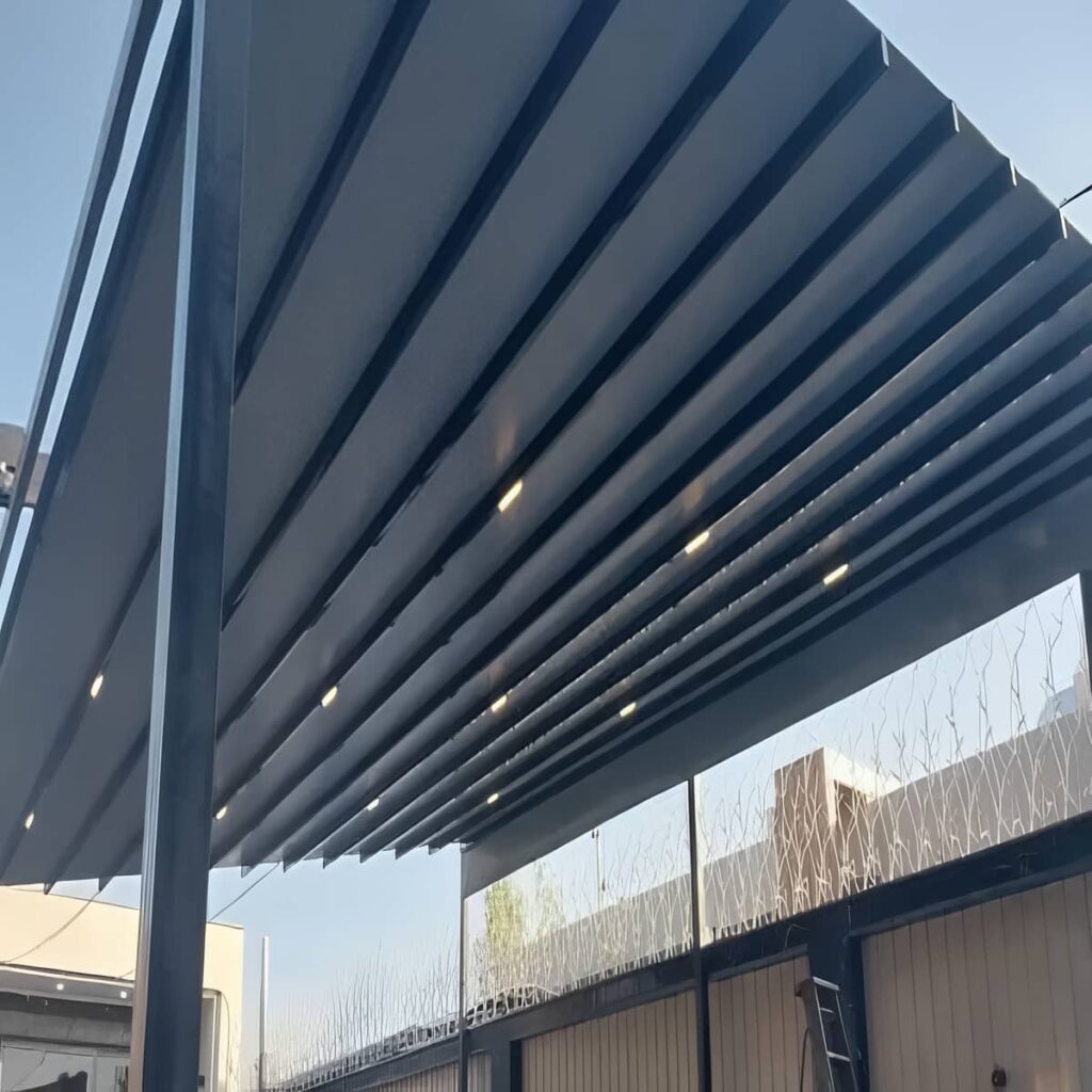 نمونه اجرای سازه حیاط در کرمان نمونه اجرای سازه حیاط در کرمان