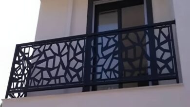 نرده بالکن آپارتمان کرمان با طراحی مدرن نمای ساختمان