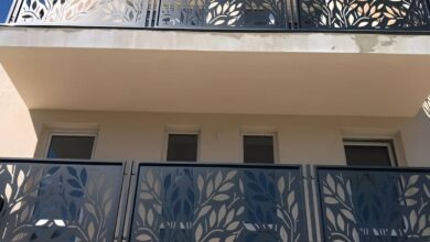 نرده آلومینیومی بالکن کرمان با پایه مدرن