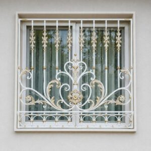 حفاظ پنجره فرفورژه کرمان با طرح فلزی ظریف